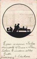 Alte Neujahrskarte, datiert 30.XII.27, Rar
