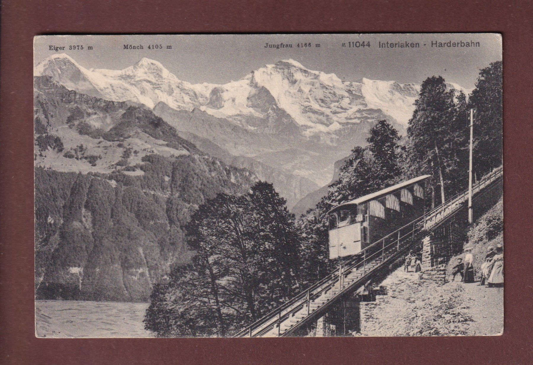 Cartoline postali: INTERLAKEN - Harderbahn – Usato da Pully venduto da nicecards-shop