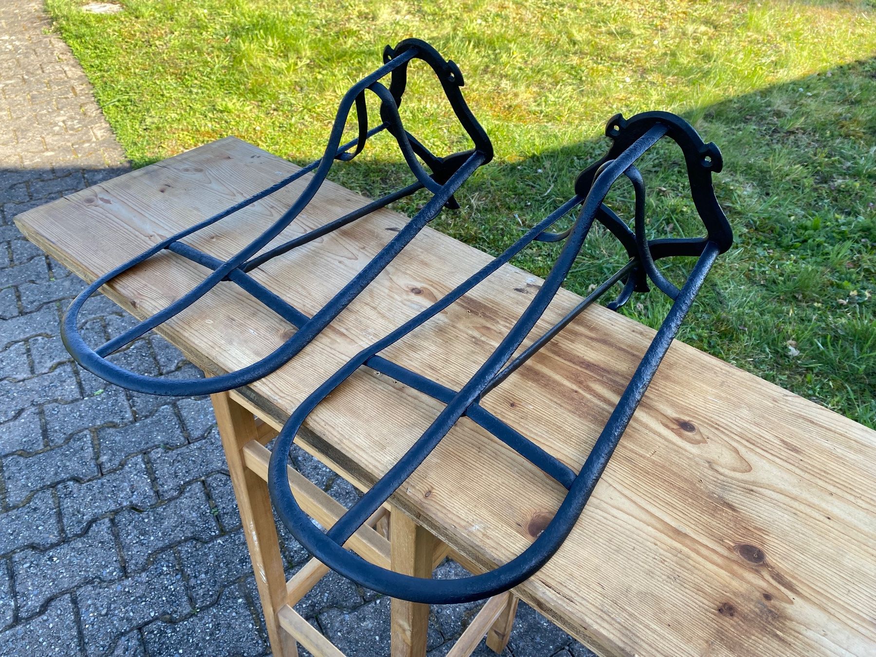 Selle & Accessori: 2 schöne alte Sattelhalter aus England – Usato da Feldbach venduto da Fea1