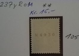 F105) 237y RM, Rollenmarke mit Nummer postfrisch