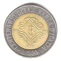 Münze 500 Lire 1993 Italien