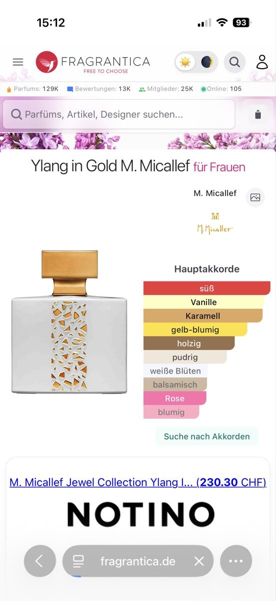 Profumi & Eau de Toilette: M. Micallef Ylang in Gold, 2 ml – Usato da Sursee venduto da nst_czk2 1