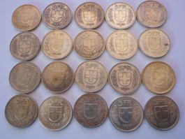 20 x 5 Fr. silber  Diverse Jahrgänge