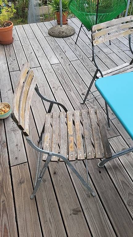 Chaises: Robuste Biergarten-Klappstühle Holz Stahl – D'occasion à Brügg BE par admawa 2