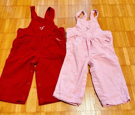 2x Latzhose, Gr. 86