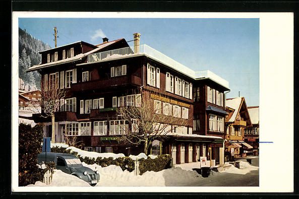 Cartoline postali: AK Adelboden, Hotel Bernerhof im Schnee – Usato da Berlin venduto da bartko-reher