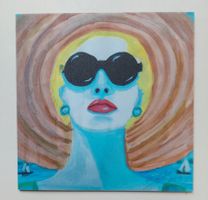 Mousepad Frau mit Strandhut