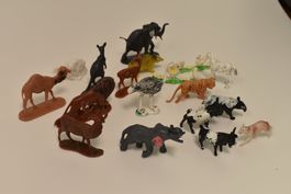 Vintage Plastik Tierfiguren Konvolut