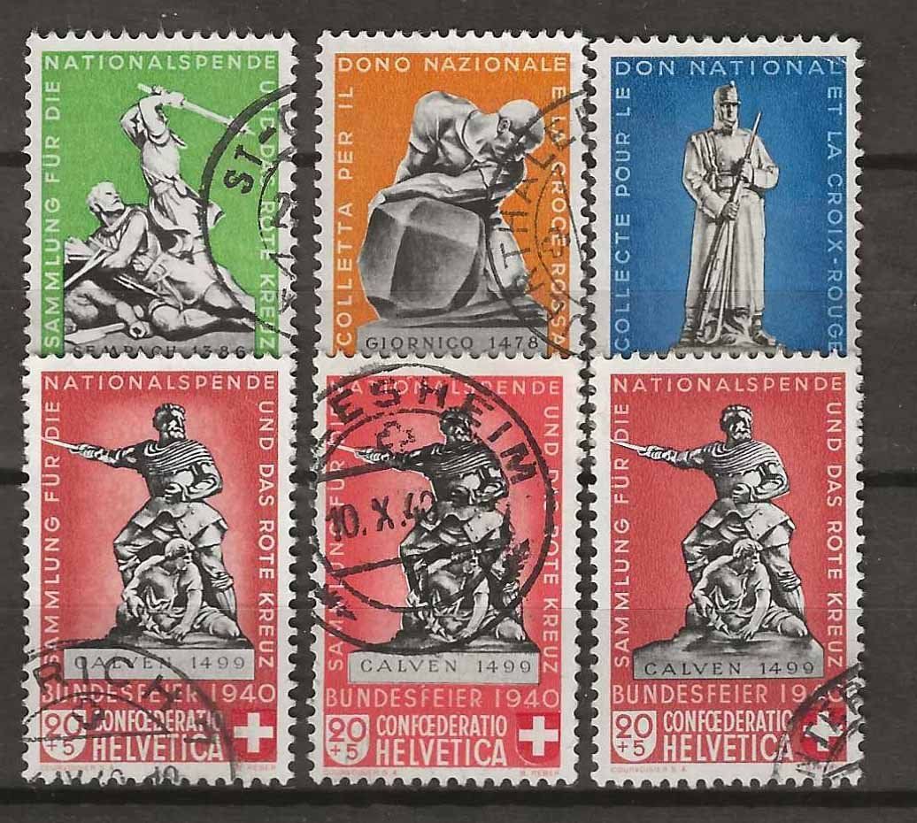 Alle Briefmarken: PP040 - Pro patria 1940  obl. (avec B5C) – Gebraucht aus Trélex von Phil_Albert
