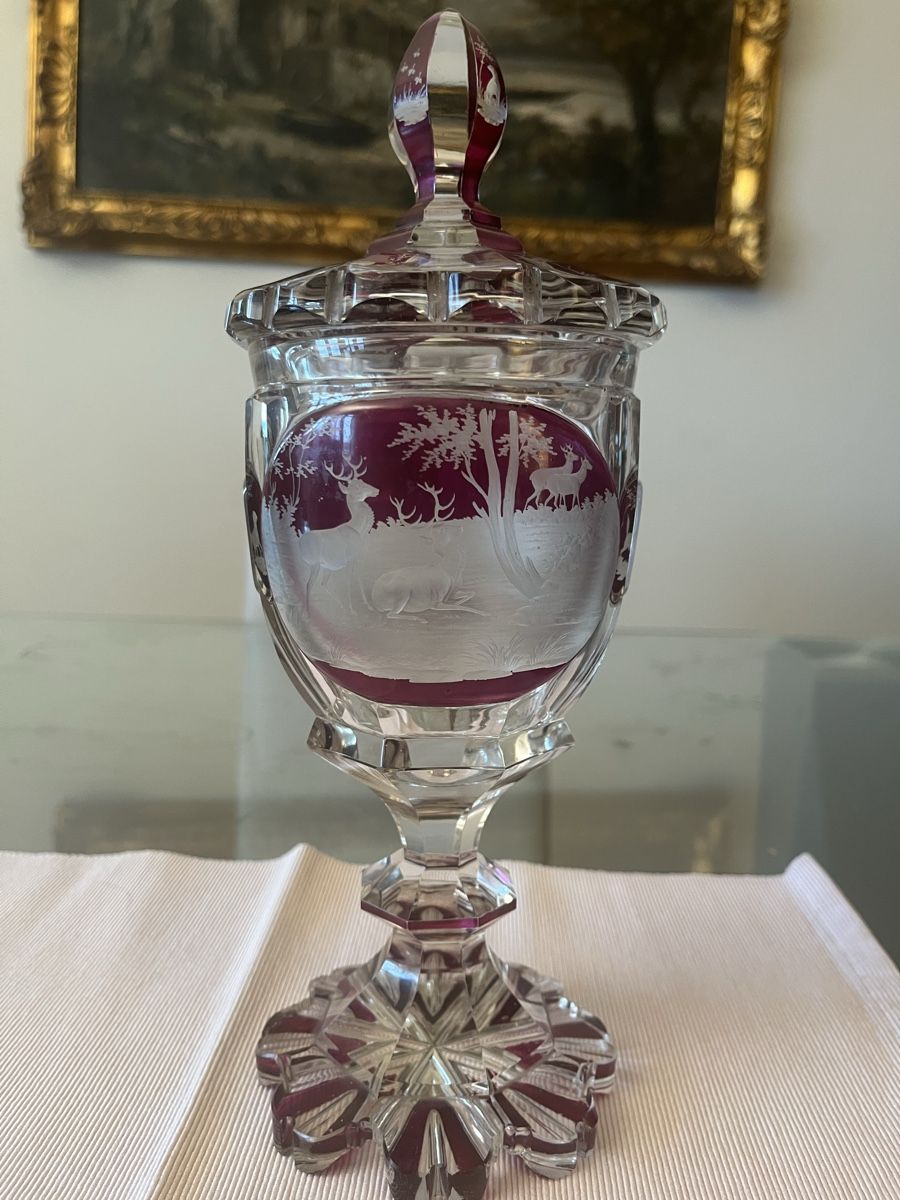 Vasen & Gefässe: Coppa in Cristallo Boemia 1900 – Gebraucht aus Lugano von NadirMarket