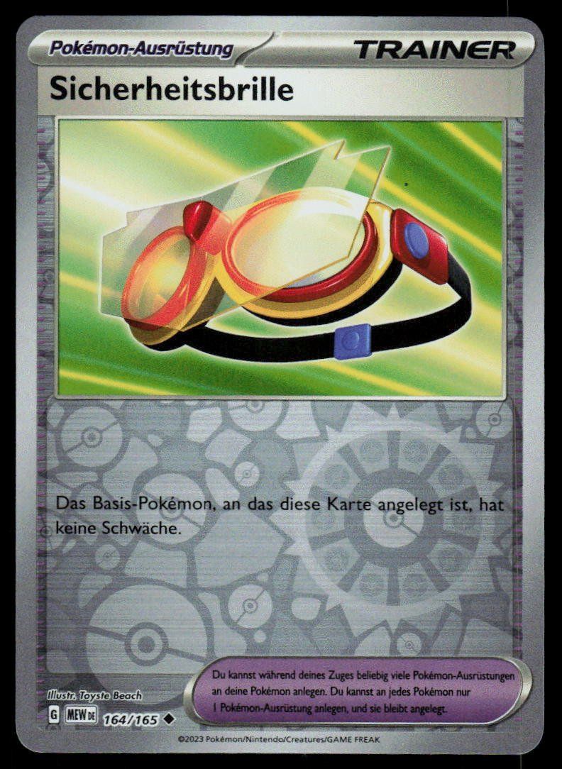 Pokémon Carte collezionabili: Pokemon Sicherheitsbrille 164/165 – Usato da Herisau venduto da Pokemon2025