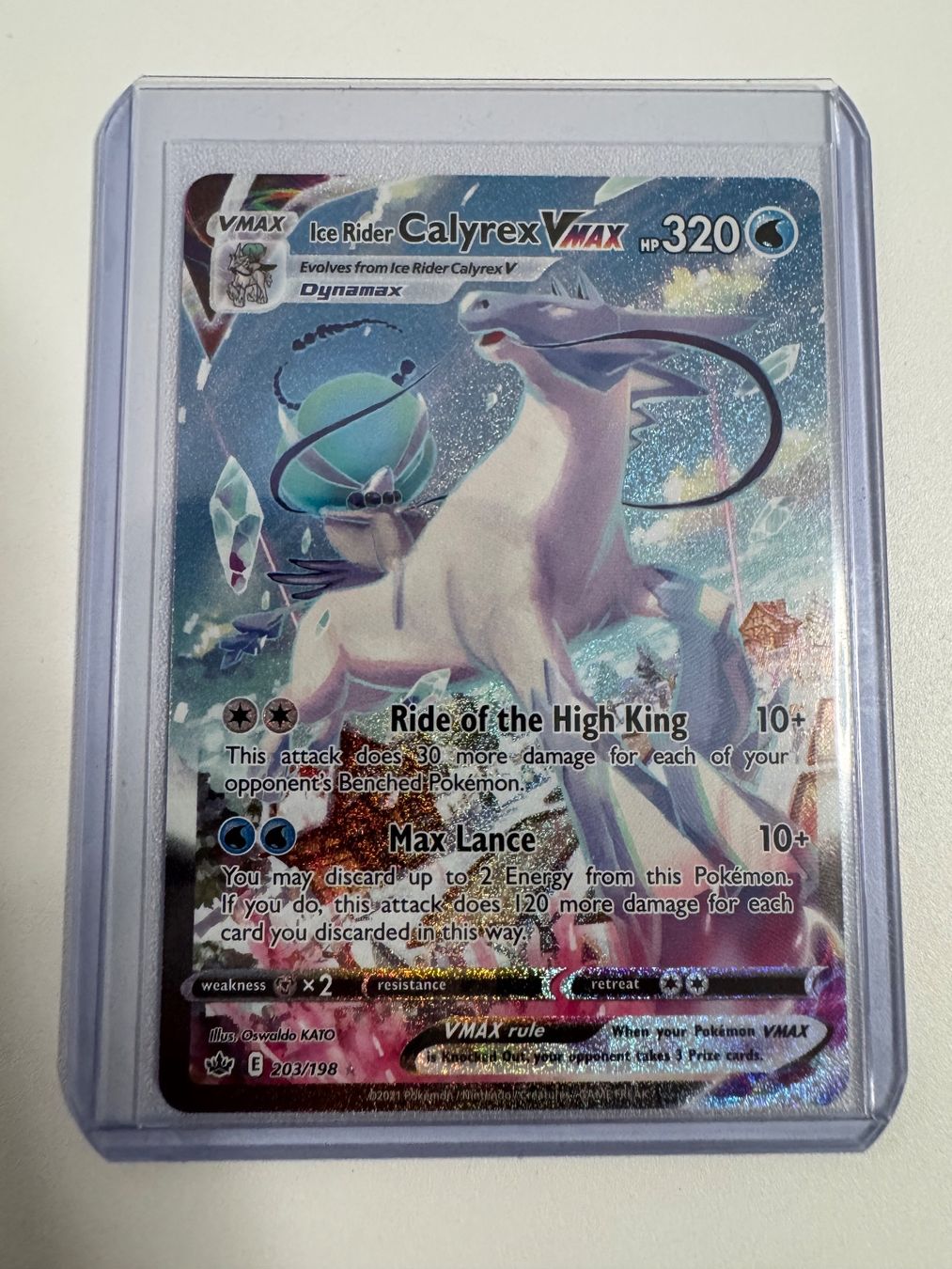 Pokémon Carte collezionabili: Ice Rider Calyrex VMAX CRE 203 – Nuovo (secondo la descrizione) da Winterthur venduto da hershanking
