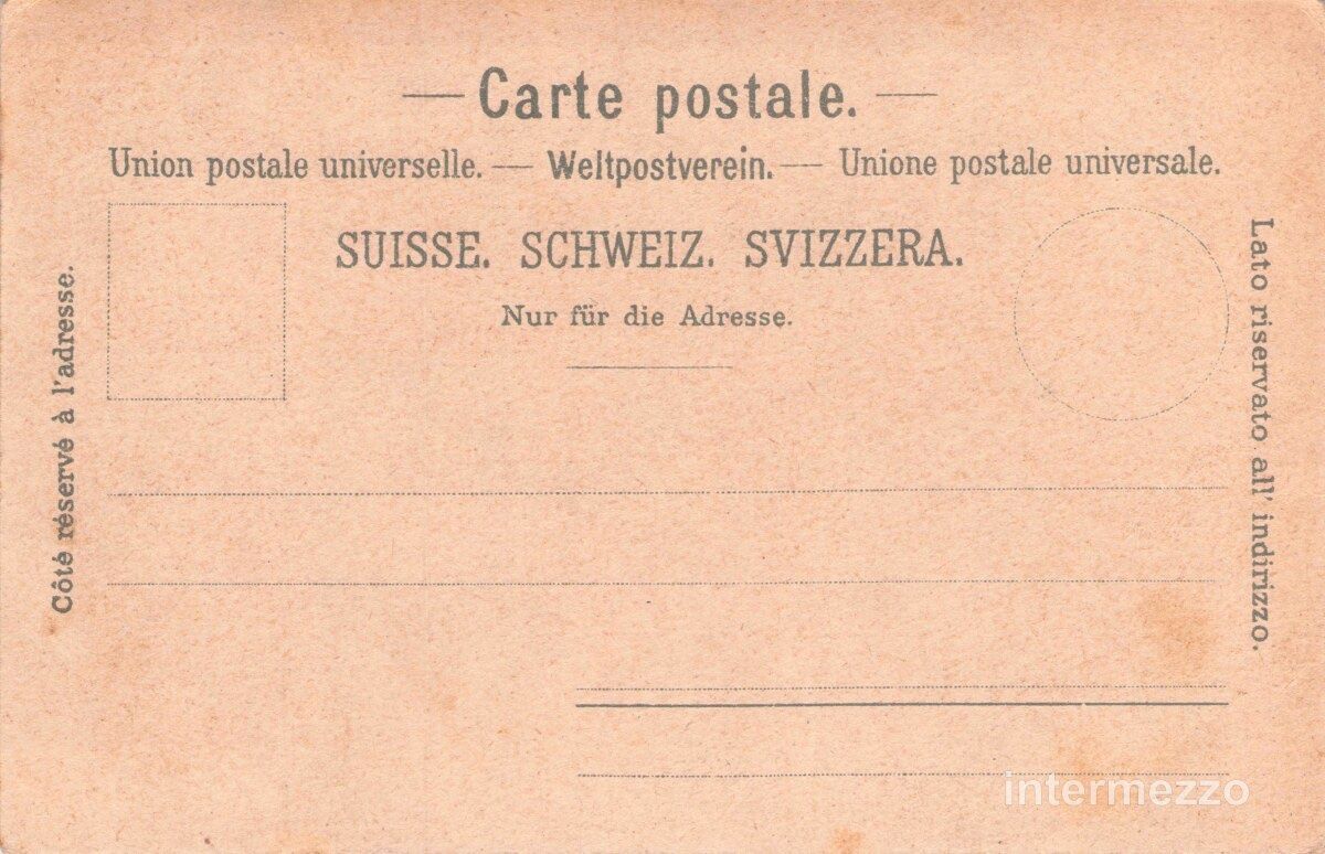 Cartoline postali: Muotathal SZ // ca. 1900 Litho Kloster Wasserfall Ried – Usato da Basel venduto da intermezzo12 1