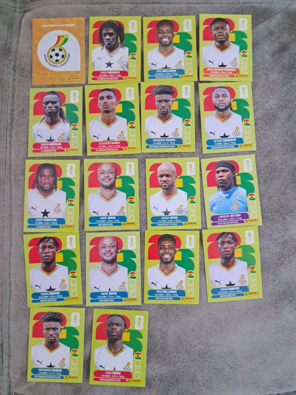 Panini Carte collezionabili: 18 x Paninisticker 2026 / Ghana – Nuovo (secondo la descrizione) da Weinfelden venduto da Da-ryn01
