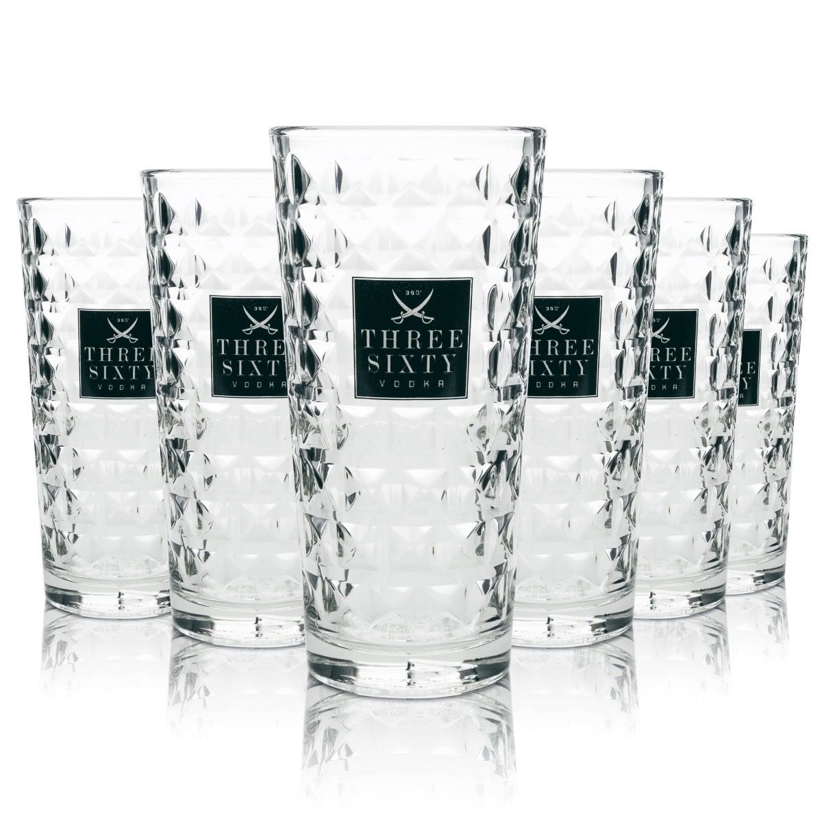 Bevande alcoliche: Three Sixty Vodka mit Longdrinkglas 0,7l – Nuovo e nell'imballaggio originale da Bülach venduto da RockBottomOffTheRamp 3
