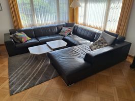 Schwarzes Ledersofa gebraucht
