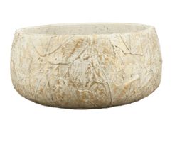 Topf Planze Zement Bronze
