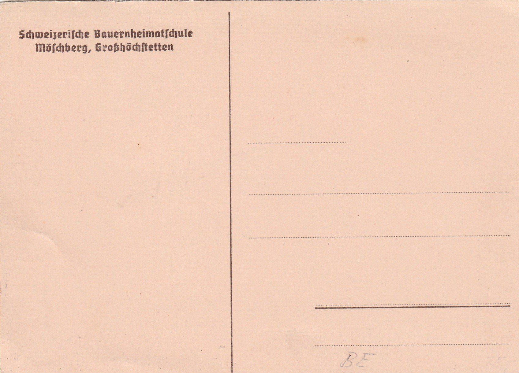 Ansichtskarten: Grosshöchstetten-Schwez.Bauernheimatschule – Gebraucht aus uttwil von Koehlerfred 1