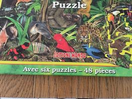 livre de 6 puzzles d' animaux sauvages