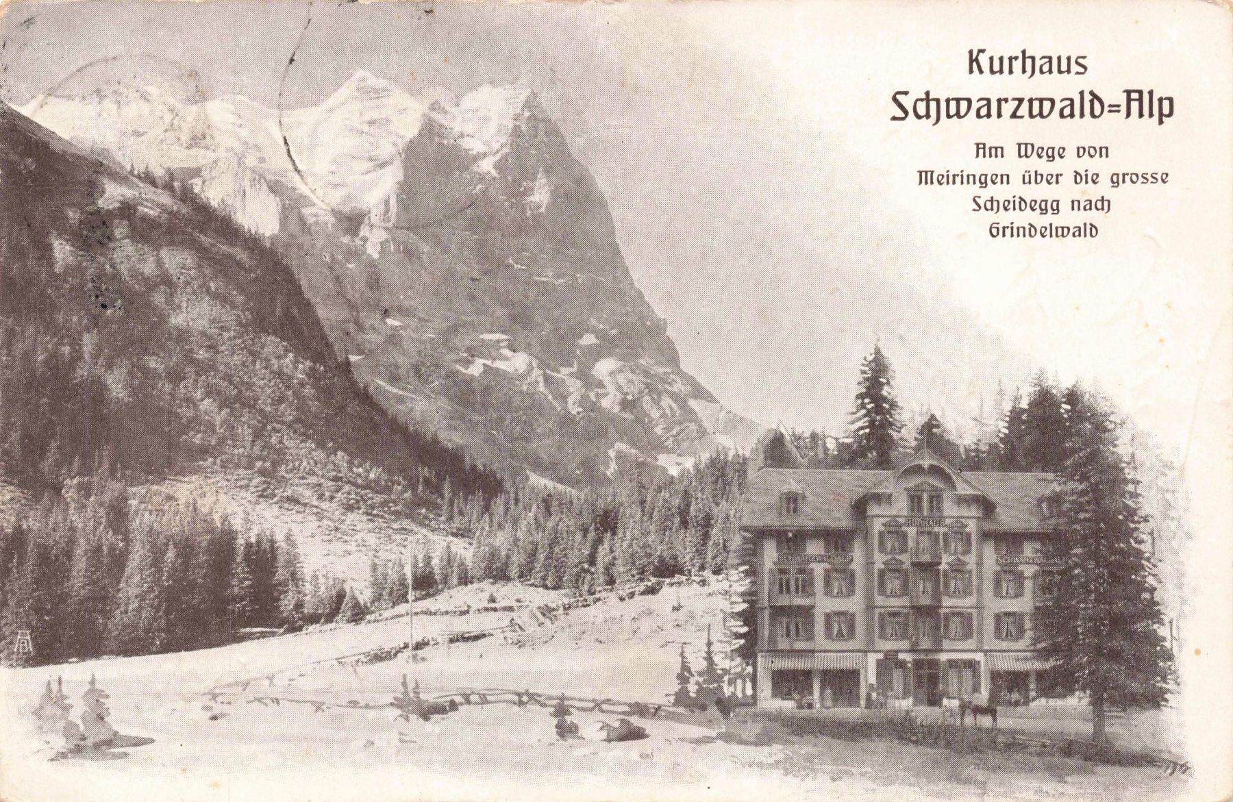 Cartoline postali: Kurhaus Schwarzwald alp – Usato da Biasca venduto da Blenio71
