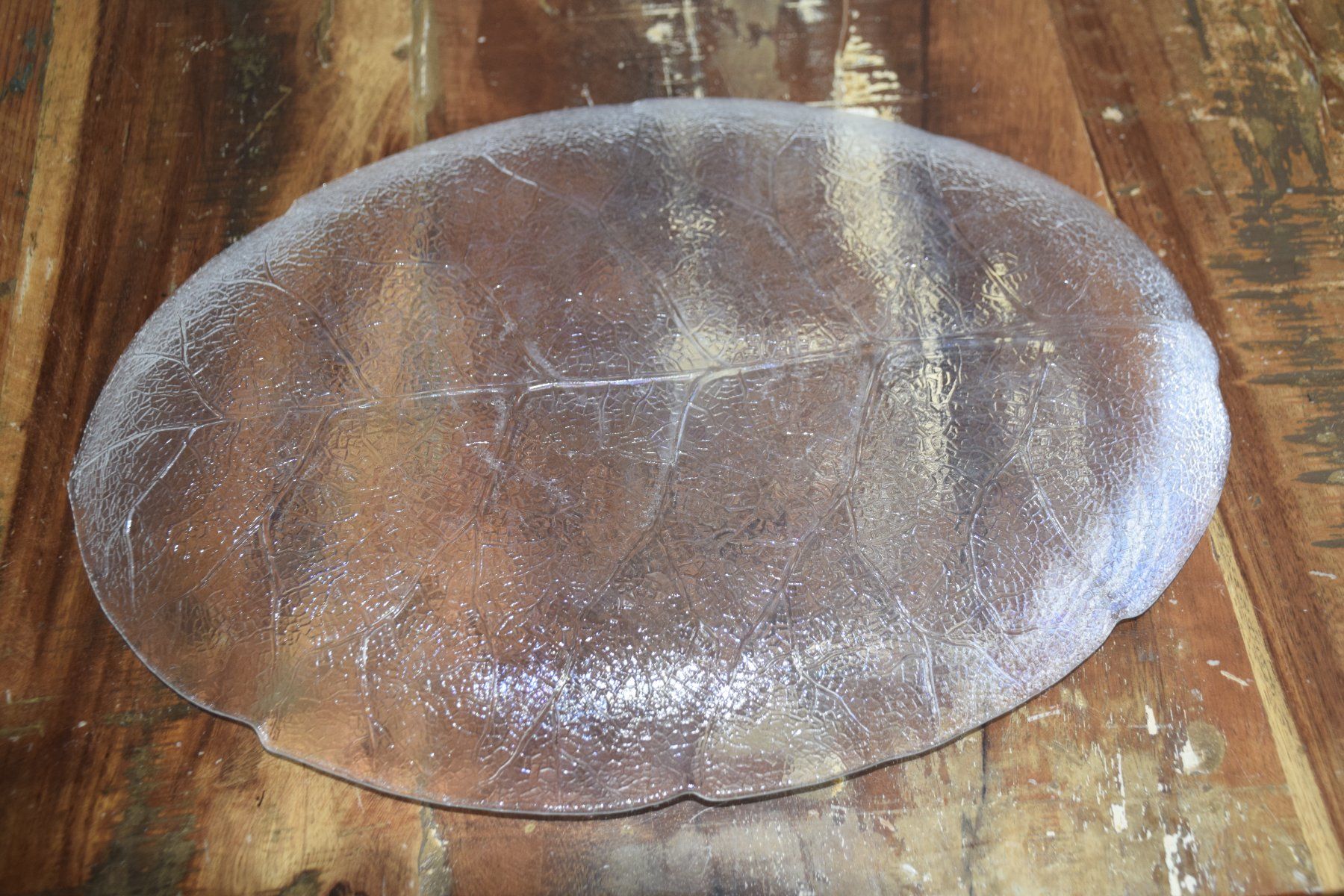 Piatti di portata: Glas " Blatt " Servierplatte – Usato da Wetzikon ZH venduto da Wetzicardo25 2