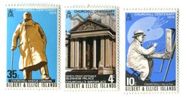 Briefmarken "Winston Churchill". Gilbert- und Elliceinseln