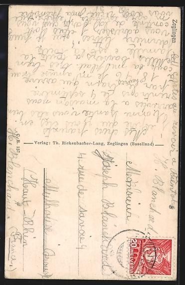 Cartoline postali: AK Zeglingen, Teilansicht des Ortes – Usato da Berlin venduto da bartko-reher 1