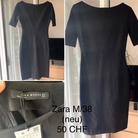ZARA Classy Black Dress M/38 (NEW)