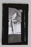 AK Zermatt, Matterhorn 1956 mit Skidepot
