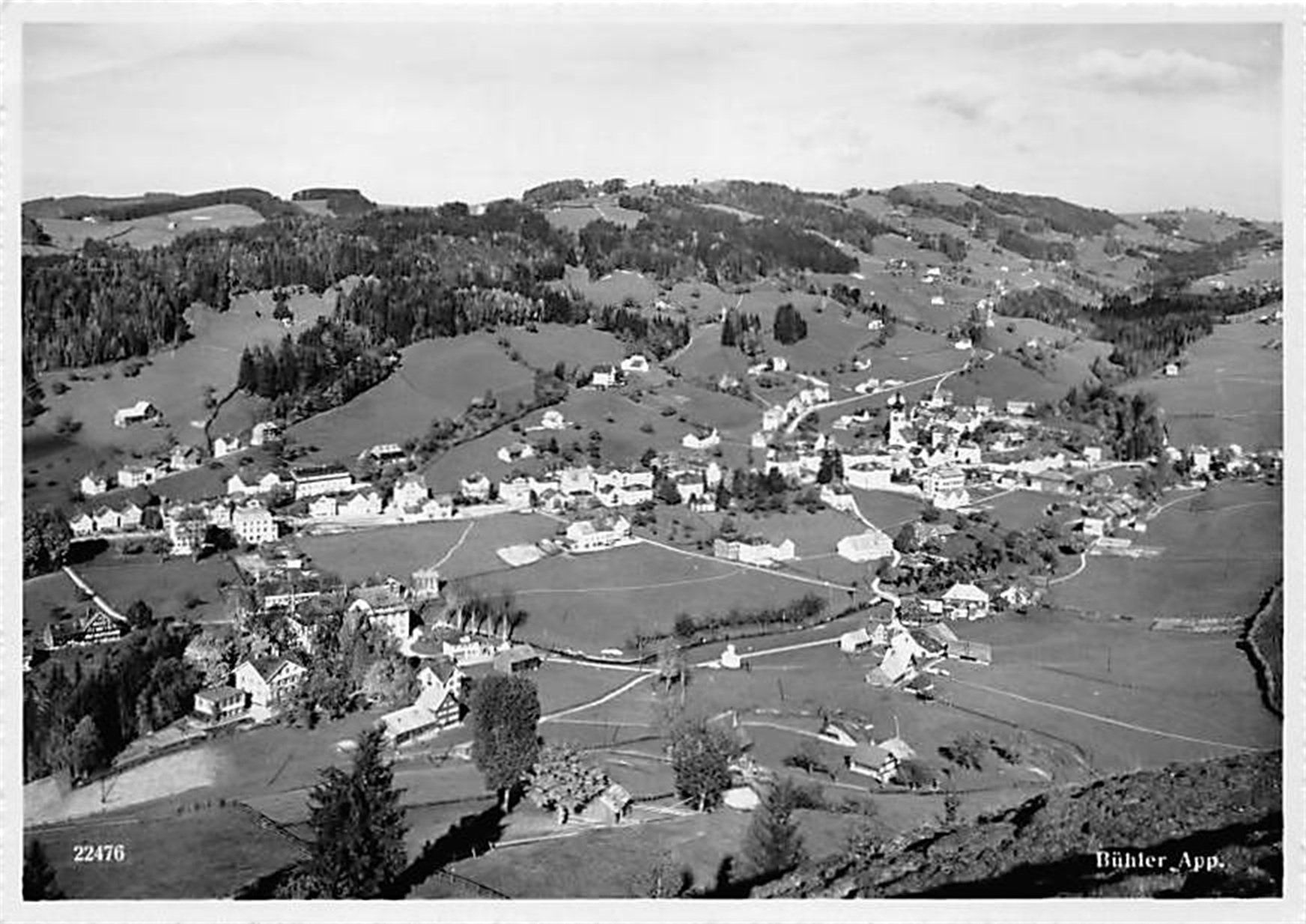 Cartes postales: Bühler, Flugaufnahme – D'occasion à Ottikon b.Kemptth. par Neptun1974