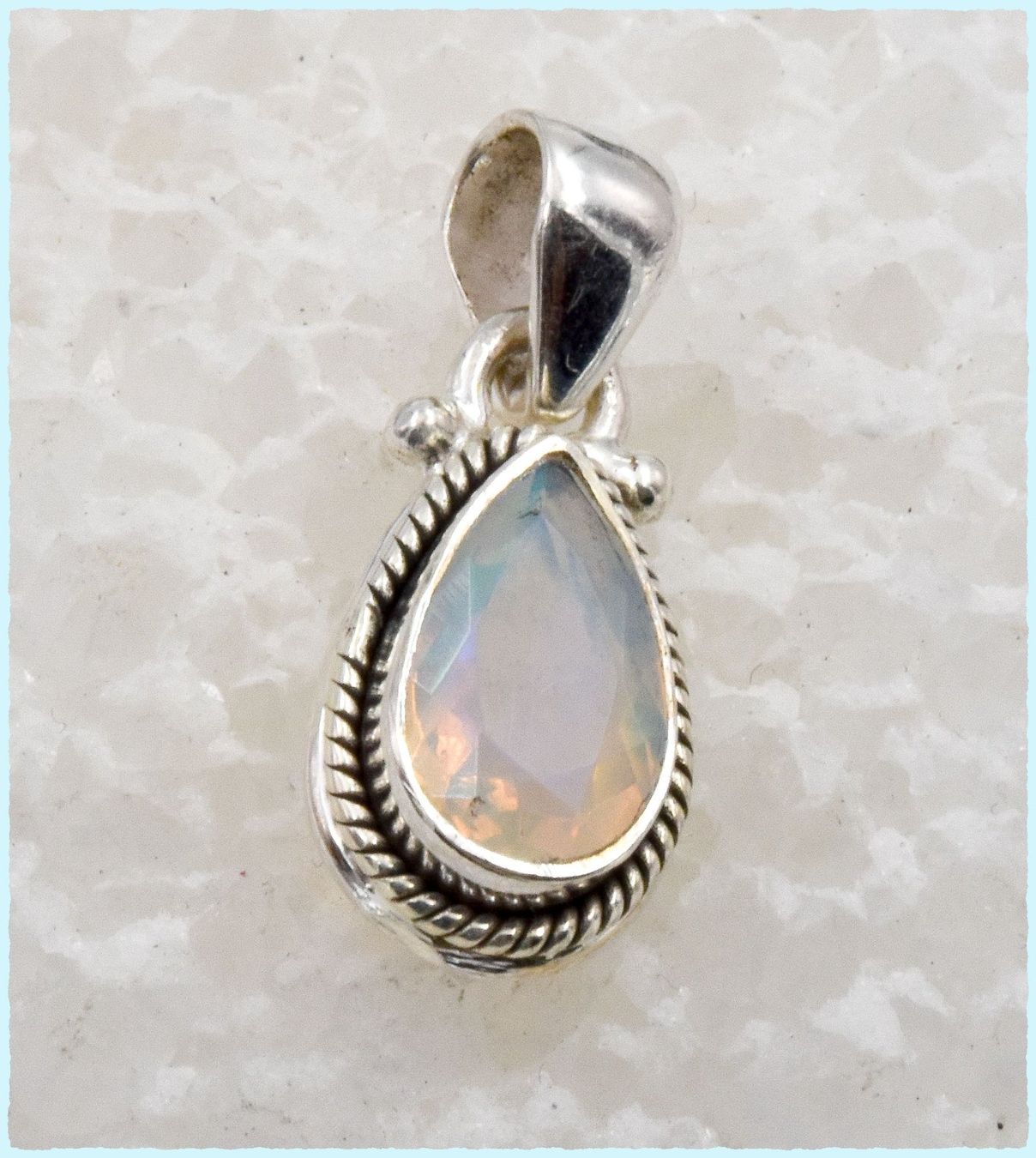 Ciondoli: FIRE OPAL, Opal Anhänger 925 Silber – Nuovo e nell'imballaggio originale da Oberglatt ZH venduto da Goldfee1 3