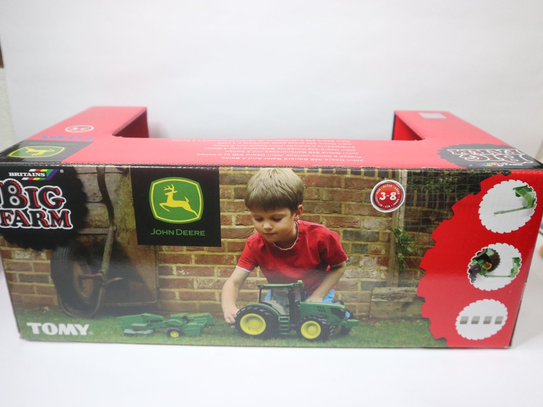Britains Modellini d'auto: 1:16 Britains Ballenpresse John Deere Traktor – Nuovo e nell'imballaggio originale da Eschenbach SG venduto da Astalavista 2