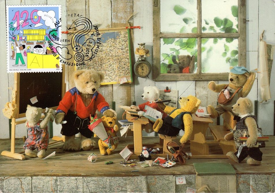 Tutti i francobolli: Maximumkarte Volksschule der Teddybären – Nuovo (secondo la descrizione) da Dottikon venduto da haeusibuh5