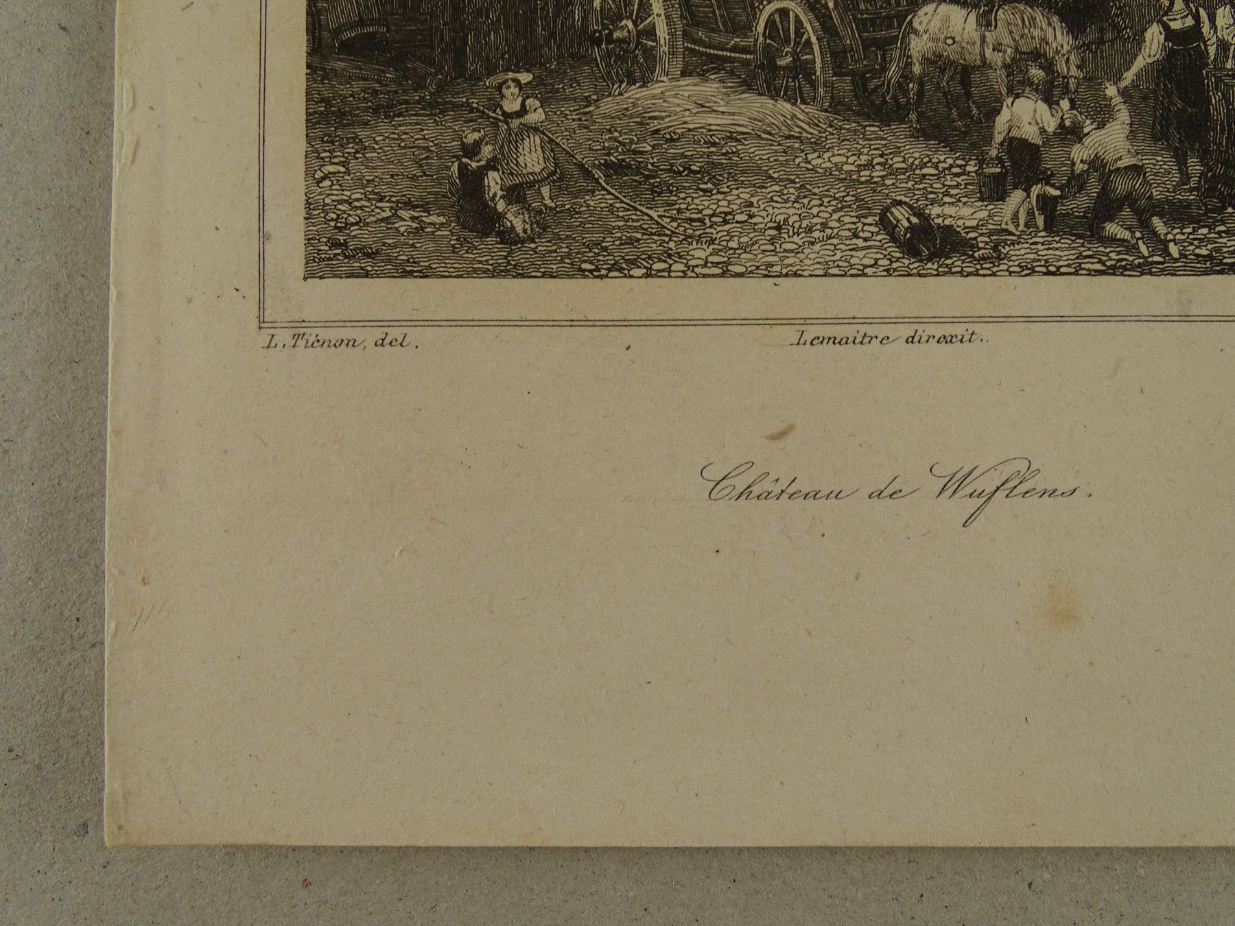 Stiche: CHÂTEAU DE WUFFLENS, STAHLSTICH 1838 – Gebraucht aus Grüningen von Kartensammler 6