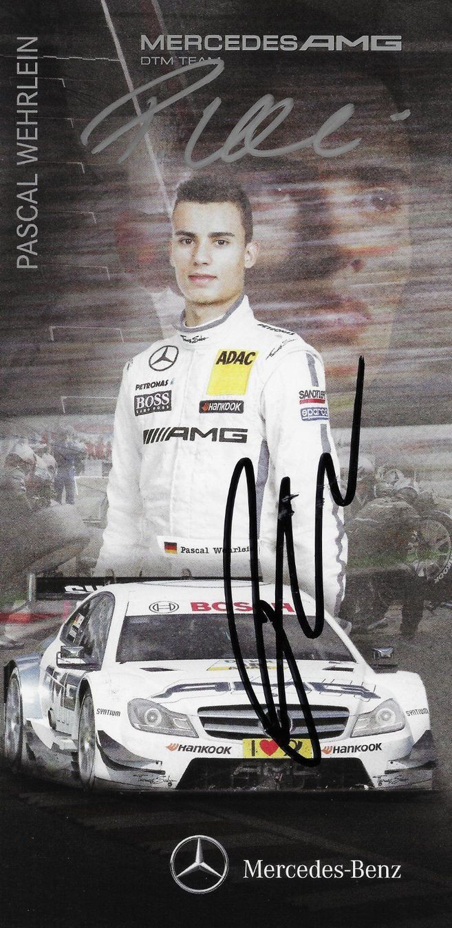 Autografi: Pascal Wehrlein, DTM – Usato da Aarburg venduto da Hktm