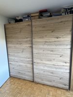 Schwebetürenschrank Holzoptik mit zwei Türen gebraucht