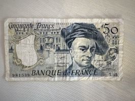 50 France Franc Schein, 1983, Sammlerstück, Rarität!