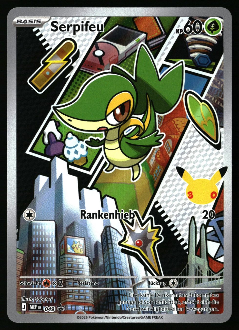 Pokémon Carte collezionabili: Serpifeu MEP 049 Pokemon Promo – Usato da Feuerthalen venduto da Plazatoys