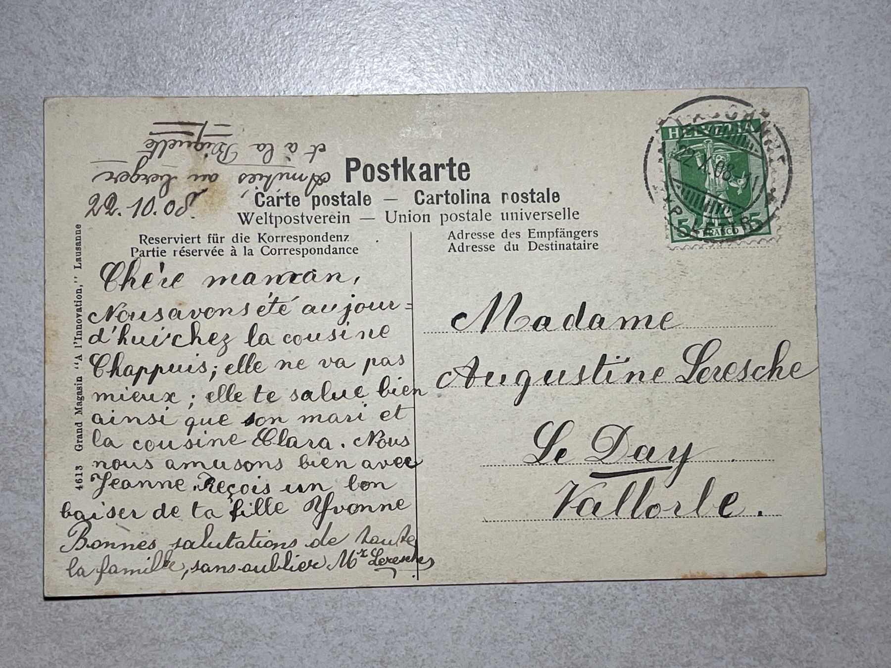 Cartes postales: Lausanne Ouchy, Le château – D'occasion à Strengelbach par Aschatan5 1