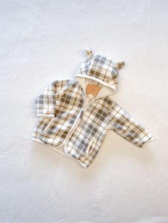 Baby fleece set, jacket with ears and pants, size 56