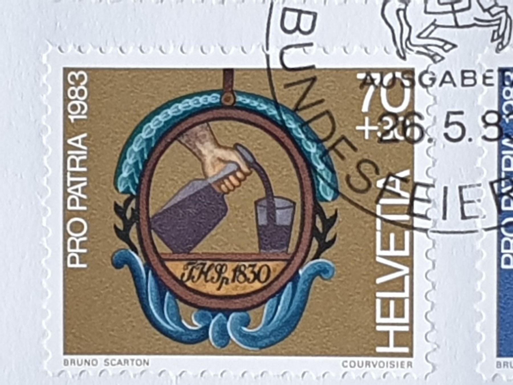 Tutti i francobolli: (207)   Pro Patria 1983 mit ET Stempel – Usato da Schwarzhäusern venduto da Inot3 6