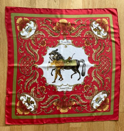 Hermès Seiden Foulard aus den 70er Jahren