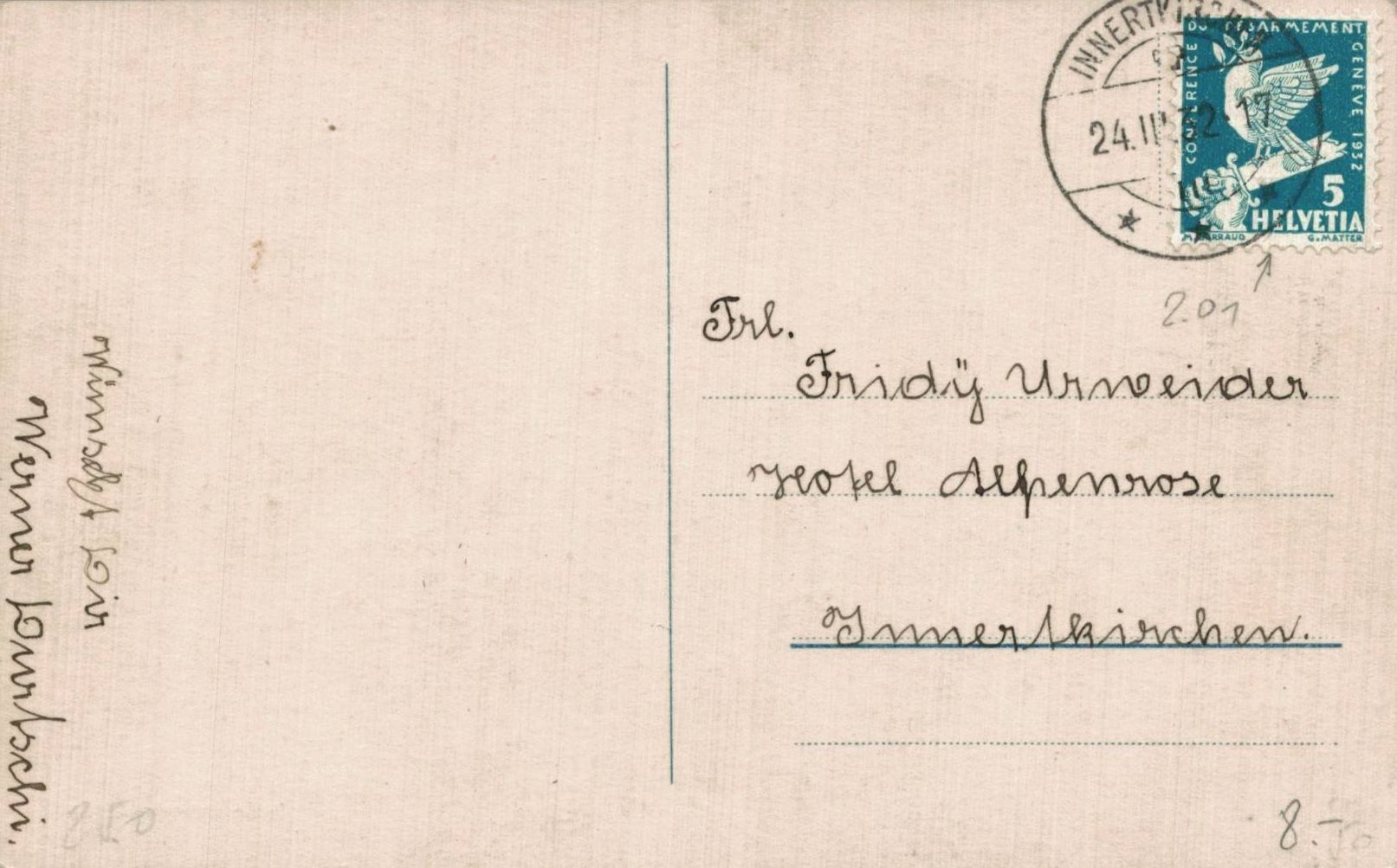 Cartoline postali: Alte Ansichtskarte, Konfirmation, 1932, MARKE + Stempel! – Usato da Luzern venduto da Kartenansicht 1