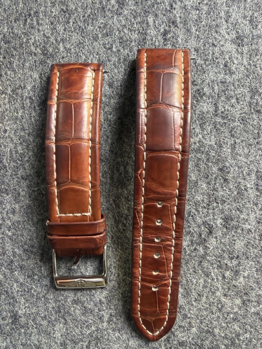 Bracciali & Braccialetti: Breitling crocodile tan 20-18 strap – Usato da Mont-sur-Lausanne venduto da sashwindow