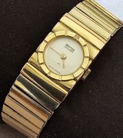 MEISTER Novada Handaufzug Vergoldet Swiss Made Damenuhr