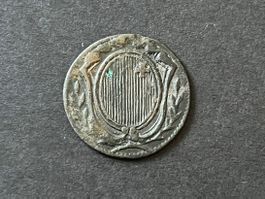 1 Rappen  münze Kanton Schwyz 1843