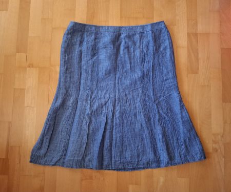 Leinen Rock blau, FRANK WALDER, Gr.48, NEU