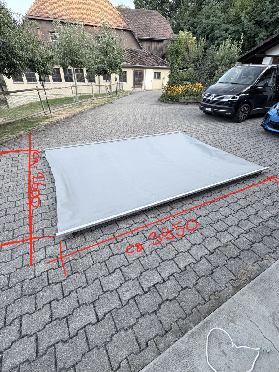 Tende da sole: Markise grau 395cm breit 260cm hoch – Difettoso da Melchnau venduto da tkoenig93 2