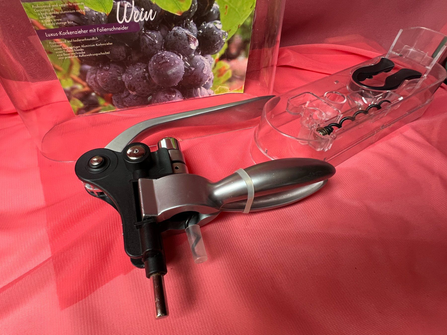 Apribottiglie & Tappi per chiusura: Luxus-Korkenzieher mit Folienschneider – Nuovo e nell'imballaggio originale da Lütisburg venduto da wiesenpippau 7