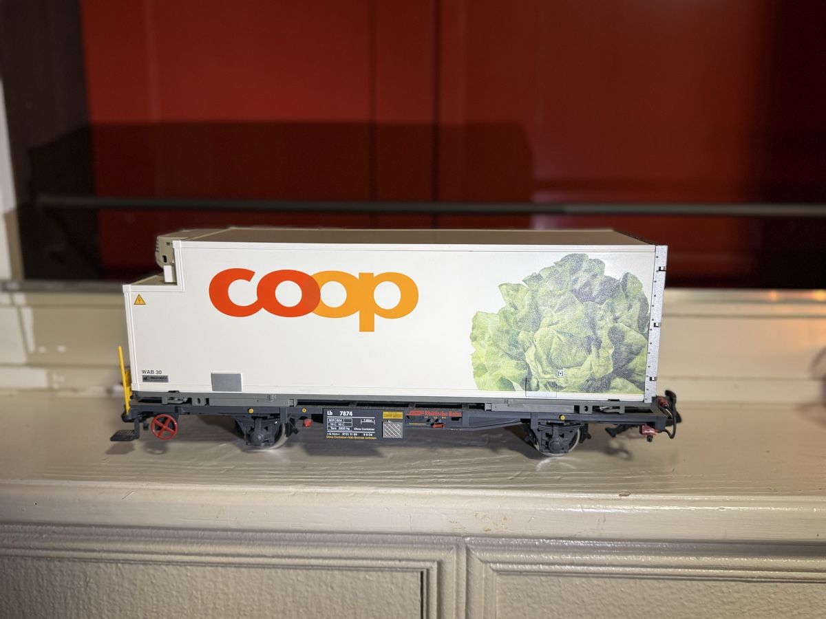 LGB Modellini di ferrovie: RhB Containerwagen LGB – Usato da Thusis venduto da Jasmin1991995 1